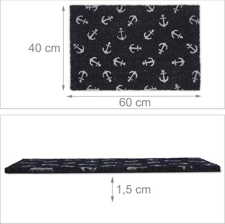 Actual product image Relaxdays Doormat (60 x 40 x 1.5 cm)