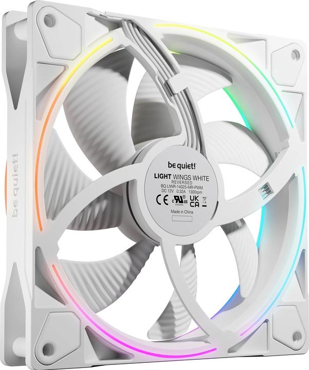 Actual product image be quiet! Lüfter 120*120*25 Light Wings LX PWM Reverse White (120 mm, 1 x)