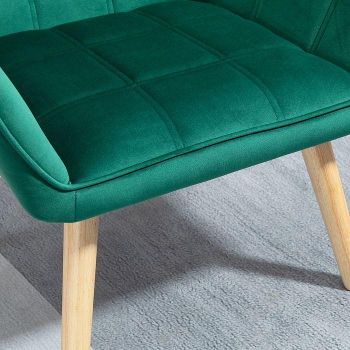 Actual product image Swisshandel24 Single armchair Relax armchair with velvet look, raised legs Scandinavian upholstered armchair