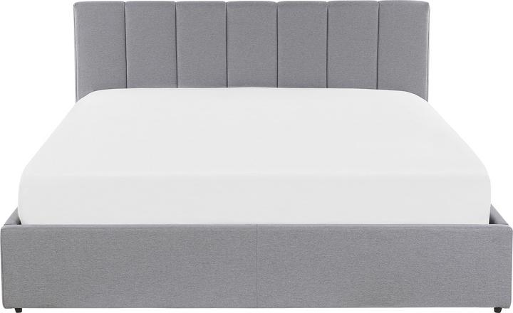Image du produit Beliani Lit rembourré gris clair avec sommier relevable 160 x 200 cm DREUX (160 x 200 cm)