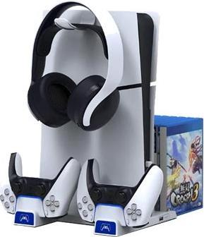 Actual product image iPega P5S009 Multifunctional Charging Stand for PS5 Slim White (PS5)