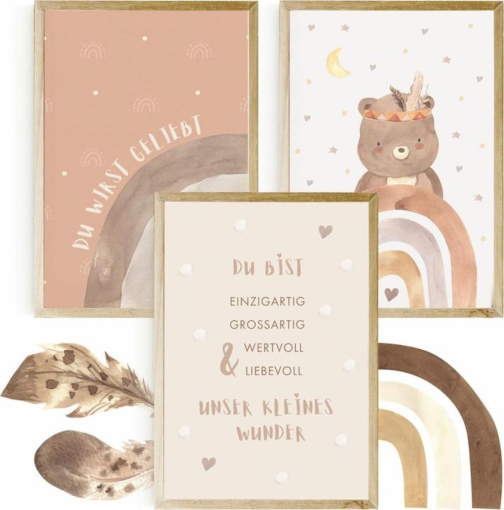 Image du produit Eulentaler Set d'affiches Ours 3 pcs