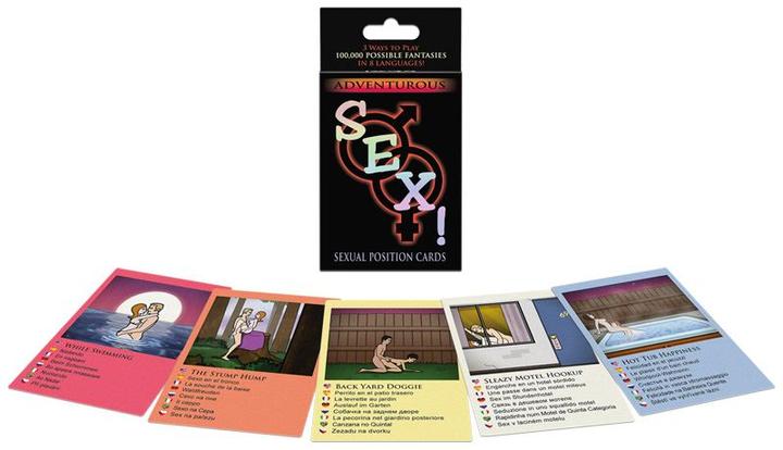 Produktbild Kheper Games Adventurous sex! (Kartenspiel, Englisch, Niederländisch, Französisch, Tschechisch, Deutsch, Italienisch, Portugiesisch)