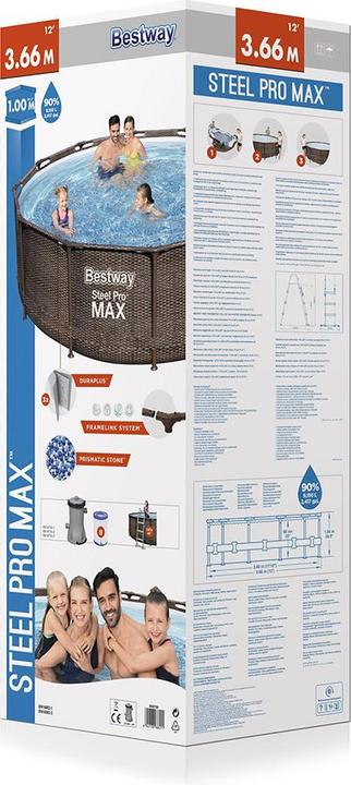 Image du produit Bestway Steel Pro Max Pool Set Deluxe (Ø 366 x 100 cm)