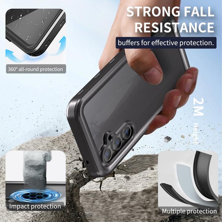 Actual product image Redpepper Samsung Galaxy A55 - IP68 SAM Series Wasserdichtes Outdoor Case, schwarz (Samsung Galaxy A55)
