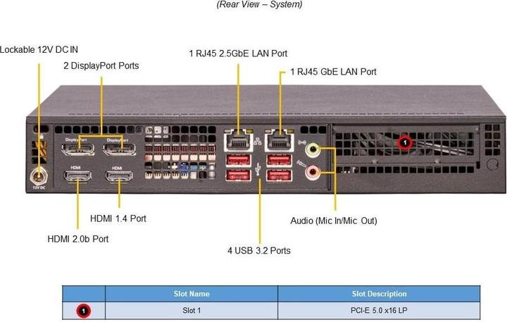 Produktbild Supermicro Barebone IoT SuperServer 1U Single Sockel 1700 SYS-E300-13AD
