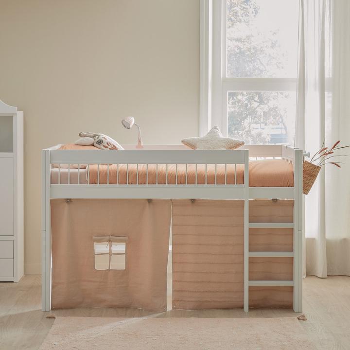 Produktbild Lifetime Kidsrooms Halbhohes Bett KOMBO mit kleinen Schrank Breeze, Deluxe Lattenrost