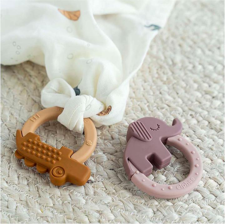 Image du produit Done by Deer Lot de 2 anneaux de dentition Deer Freunde moutarde/poudre