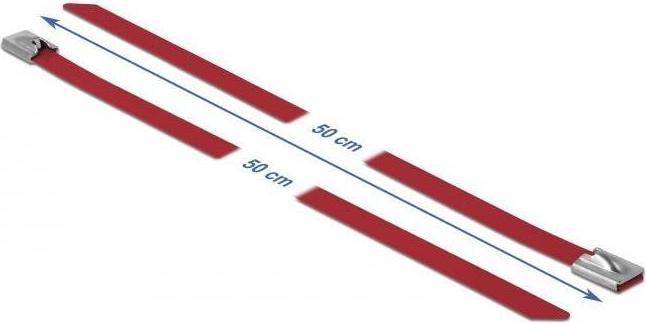Immagine prodotto Delock Fascetta in acciaio inox 500x7,9 10 pz. (Fascette in metallo, 500 mm, 10 pz.)