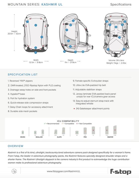 Image du produit F-Stop Kashmir UL (30 l)