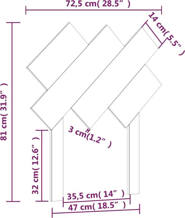 Immagine prodotto VidaXL Ute (72,5 x 3 x 81 cm)