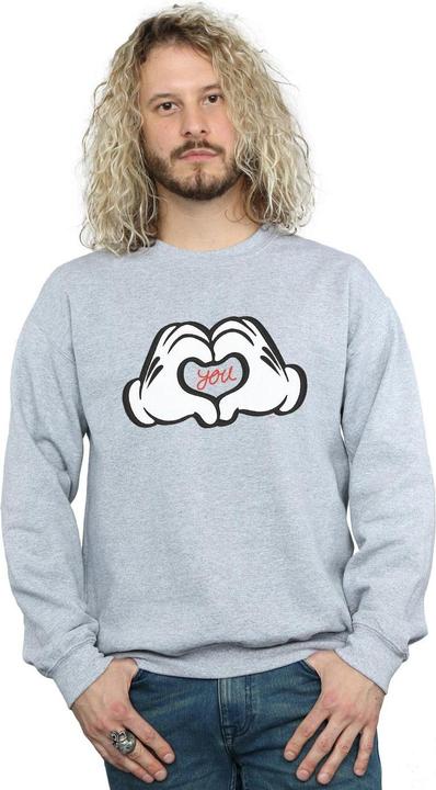 Actual product image Disney Mens Mickey Mouse Loves You Sweatshirt (L)