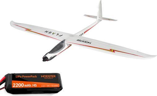 Produktbild Modster Flash Hotliner 1500mm Elektromotor Segelflugmodell PUP Combo (Segelflugzeug)