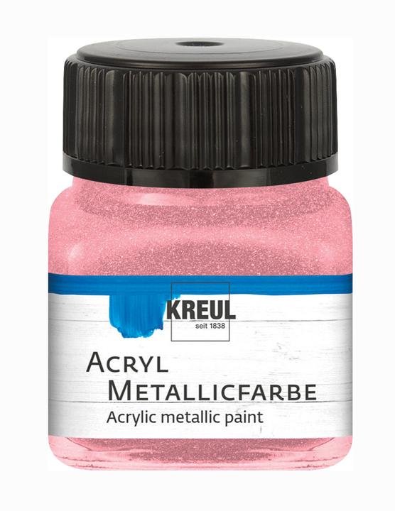 Actual product image Kreul Acrylic metallic paint, creamy opaque, 20 ml (Rose, 20 ml)