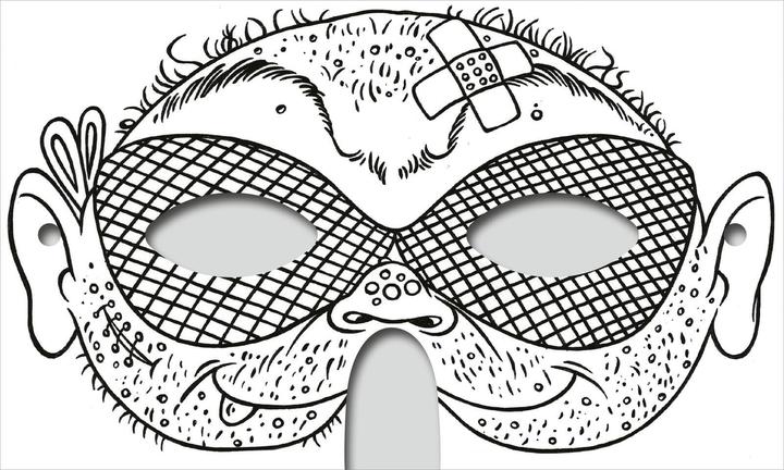 Actual product image Adventure masks to colour in