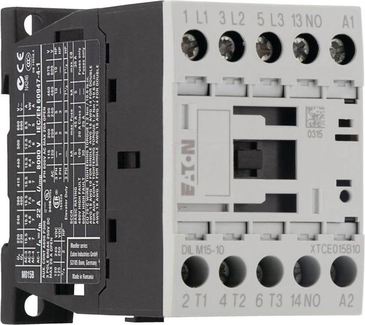 Image du produit Eaton Contacteur de puissance DILM DILM15-10(24VDC) 1 contact à fermeture 24 V/DC