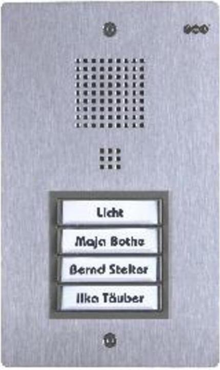Actual product image Auerswald TFS Dialog 304 / 4 push-buttons / stainless steel / for flush-mounting/operation on analogue