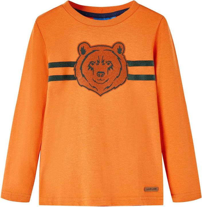 VidaXL Kinder-Langarmshirt Dunkelorange 128,Material: 100 (128)