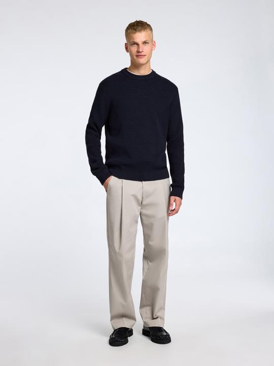 Actual product image Selected Homme Slhtheo Ls Knit Structure Crew Neck (L)