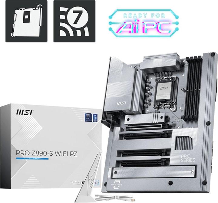 Actual product image MSI PRO Z890-S WIFI PZ (LGA 1851, Intel Z890, ATX)