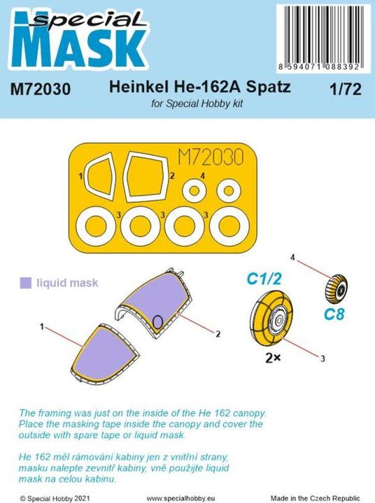 Produktbild Special Hobby Heinkel He 162 MASK