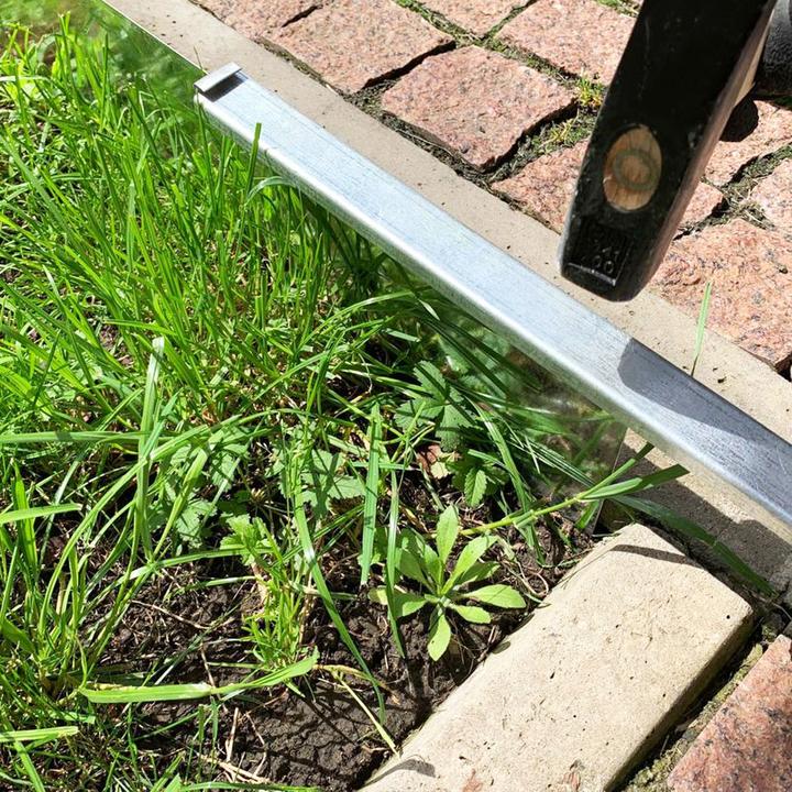 Actual product image Green Split Lawn edging strip metal aluminium/zinc 15 cm (1000 cm)