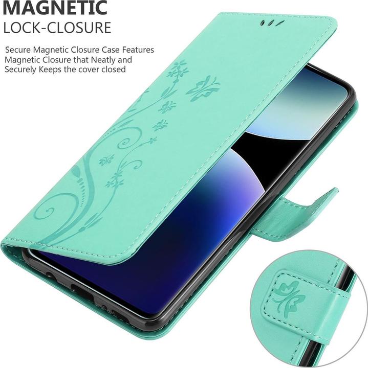 Produktbild Cadorabo Hülle für Xiaomi RedMi Note 14 Pro Plus 5G mit Blumen Muster (Xiaomi Redmi Note 14 Pro 5G)