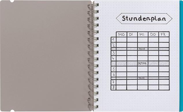 Produktbild Kolma Notizbuch Doppia A5 kariert blau/grau (A5, Kariert)