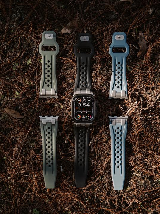 Produktbild UAG Urban Armor Gear Monarch Strap| Apple Watch Ultra/42/44/45/46mm| olive/titan| (194158117236) (Fluoroelastomer, Gummi)