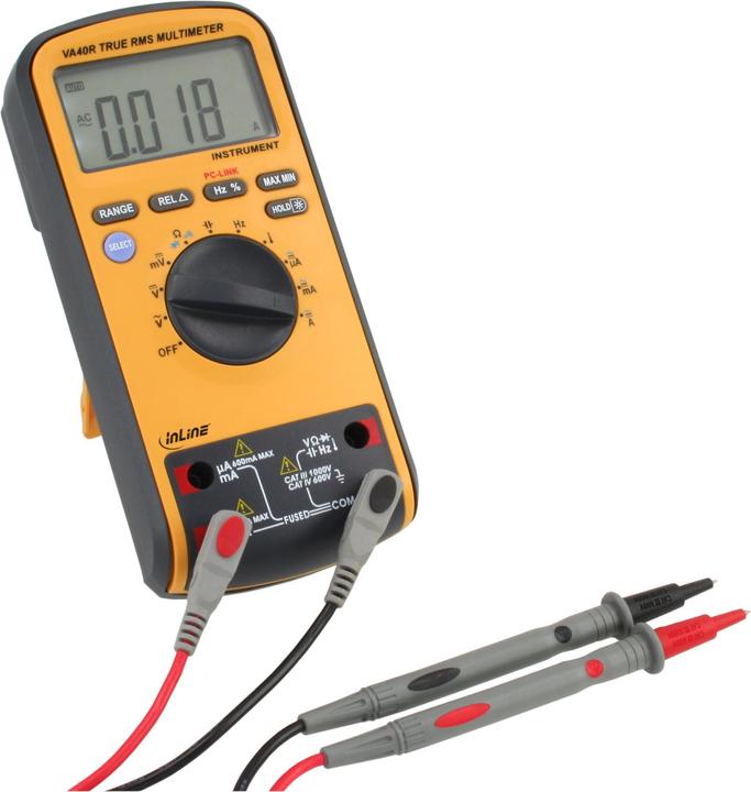Actual product image InLine Multimeter with PC connection via USB (CAT III 1000V, CAT IV 600V)
