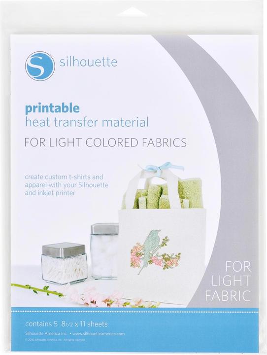 Silhouette Aufbügelfolie für weisse Stoffe