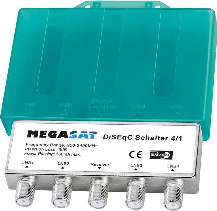 Actual product image Megasat DiSEqC Switch 4-1 Pro Satblock Distribution (Terminal strips)