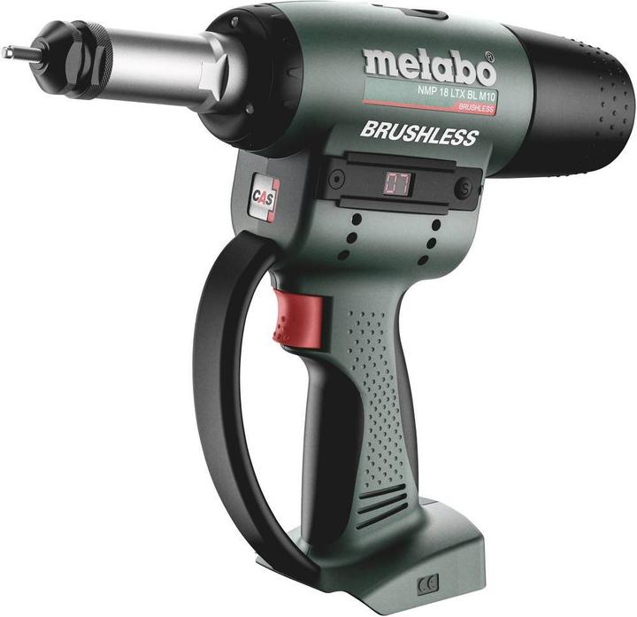 Actual product image Metabo 18 Volt Battery Rivet Nut Gun (Rechargeable battery operated)
