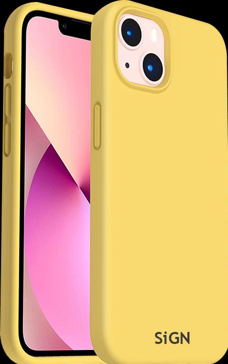 Actual product image SIGN Liquid Silicone Case for iPhone 14 - Yellow (Apple iPhone 14)