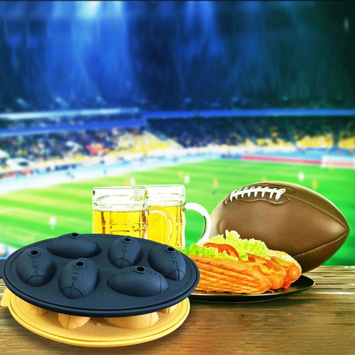 Actual product image König Design Silicone ice cube mould football ice mould whisky round ice ball ice cube tray