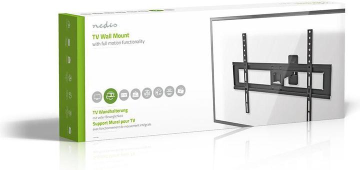 Actual product image Nedis Full-motion TV wall mount - 37 - 70" - Max. 35 kg - 2 swivel points - Tilt, swivel a (Wall, 70", 35 kg)
