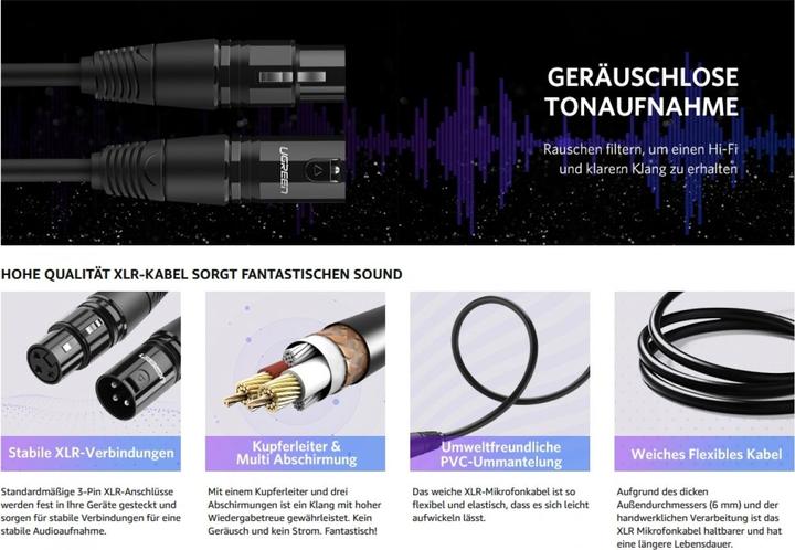 Produktbild Ugreen Xlr – Xlr (1 m, XLR)