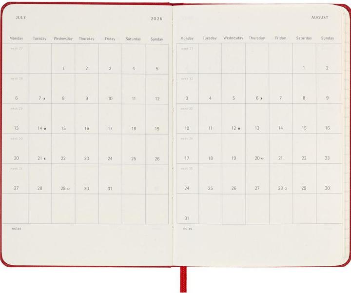 Image du produit Moleskine Agenda scolaire Hard Cover Weekly Notebook (9 x 14 cm, Anglais)