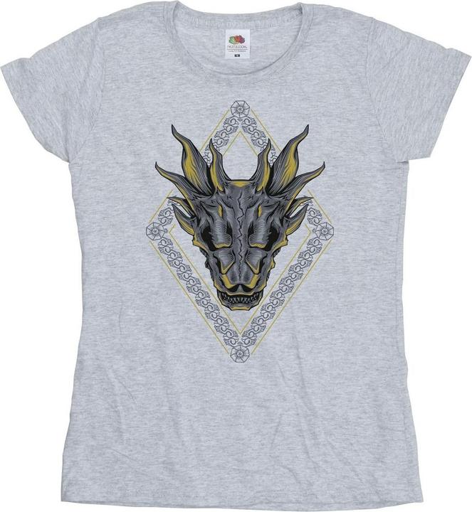 Actual product image Game of Thrones Womens/Ladies Dragon Pattern Cotton T-Shirt (L)