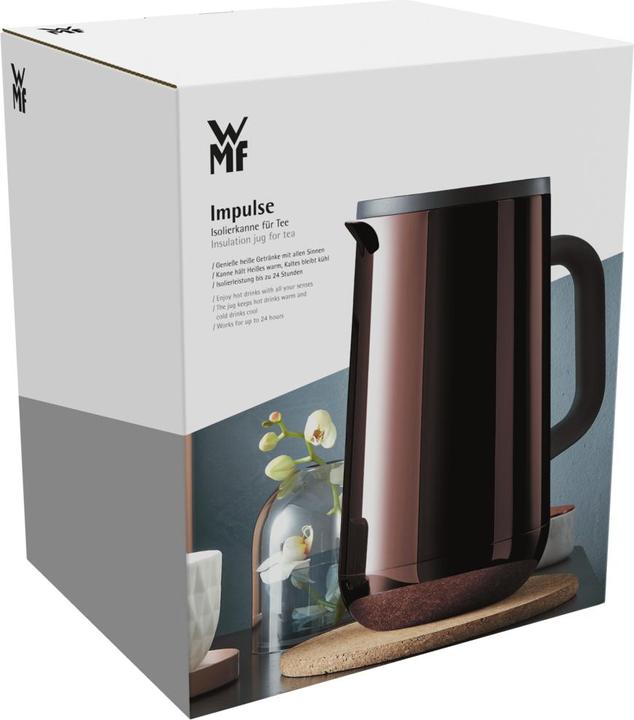 Produktbild WMF Thermoskanne Isolierkanne 1,0l Impulse Tee Kaffee Trinkflasche Edelstahl (1 l)