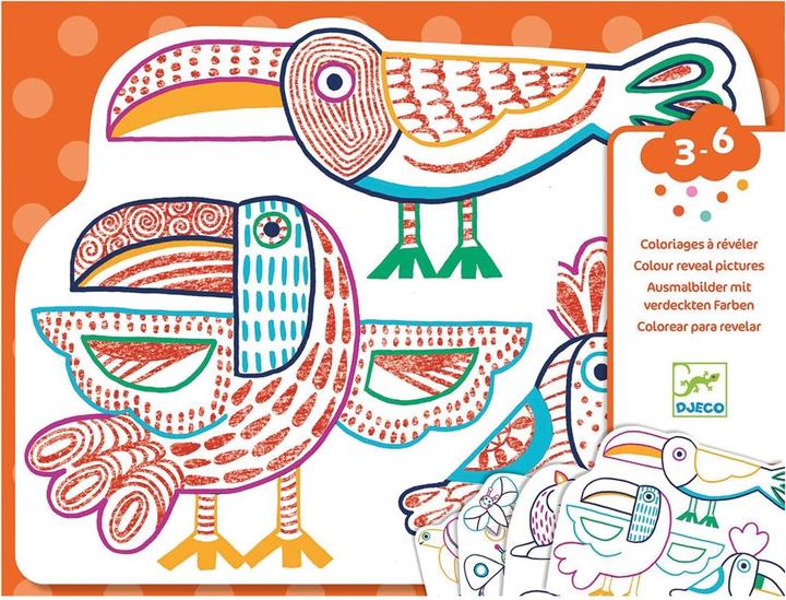 Actual product image Djeco Colouring pictures hidden colours wilderness family