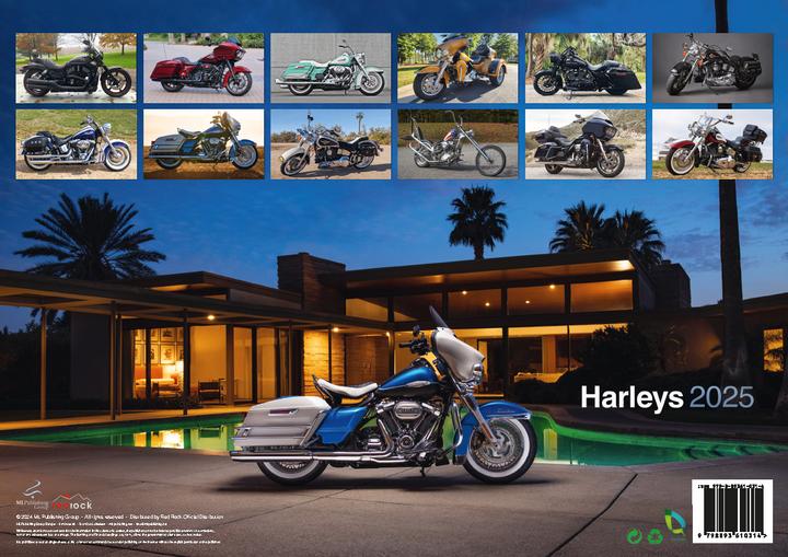 Actual product image Harleys 2025 - The Harley Davidson Calendar (42 x 30 cm, Hardcover, German)