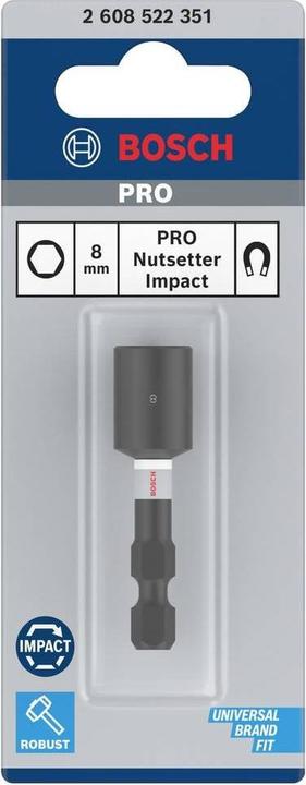 Produktbild Bosch Professional Zubehör PRO Steckschlüssel Impact, 8 x 50 mm (8 mm)