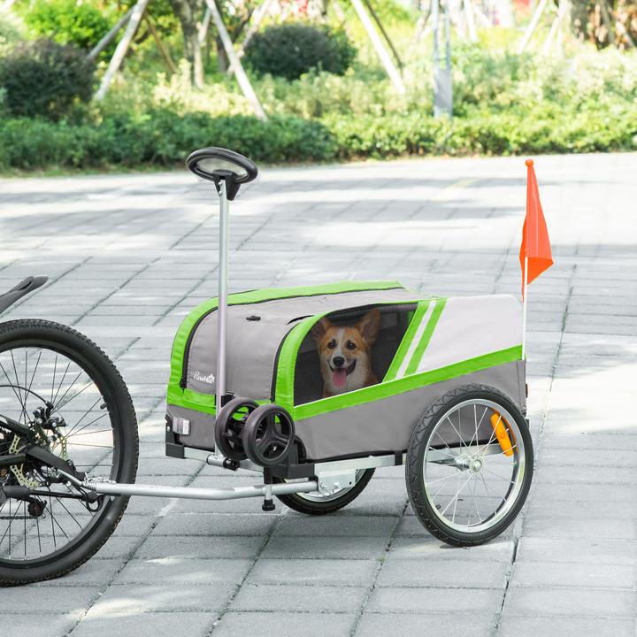 Image du produit PawHut Remorque pour chien 2 en 1 Trolley