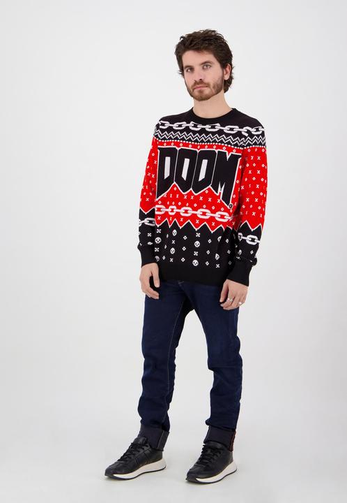 Actual product image Doom Knitted Christmas Jumper (S)
