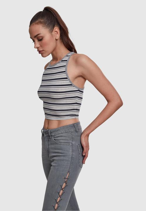 Actual product image Urban Classics Ladies Rib Stripe Cropped Top (L)