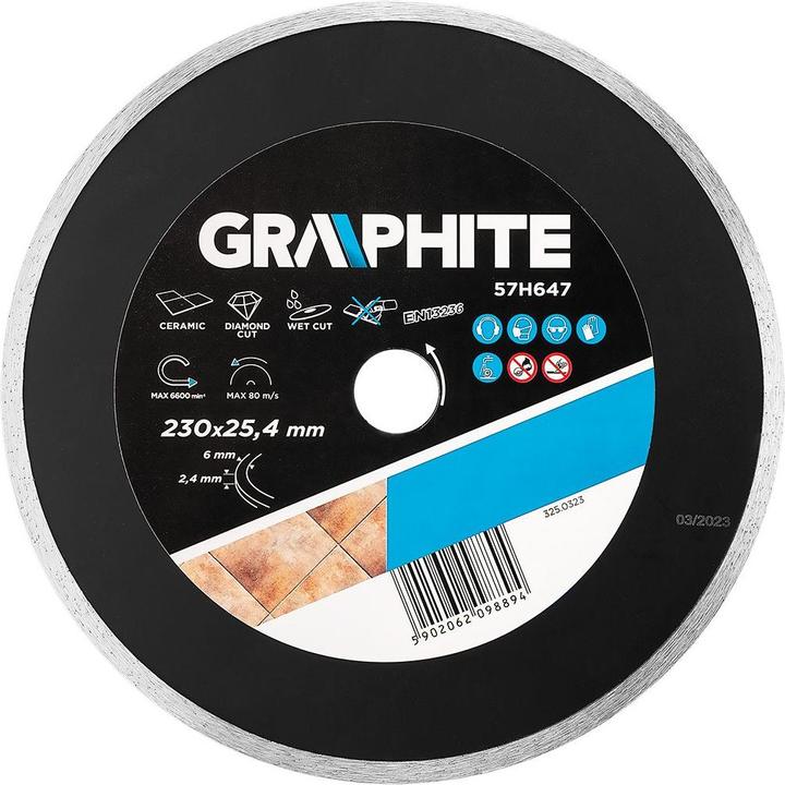 Immagine prodotto Graphite Lama diamantata 230 x 25,4 mm solida per 59G891