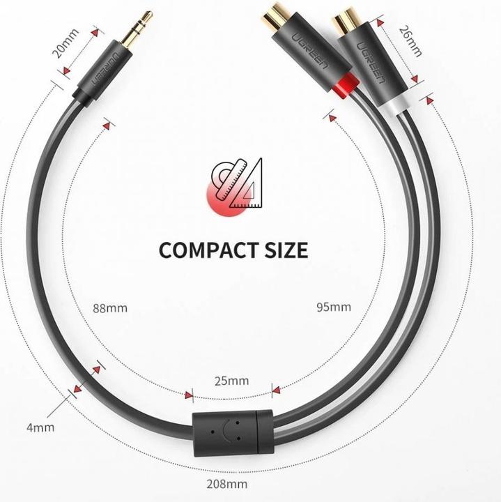Actual product image Ugreen 2in1 (0.25 m, 3.5mm jack (AUX))