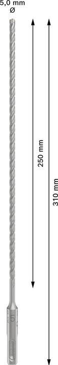 Produktbild Bosch Zubehör PRO SDS plus-5X Hammerbohrer, 5 x 250 x 310 mm (5 Millimeter)