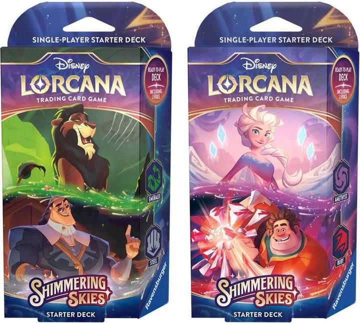 Immagine prodotto Disney Lorcana TCG: Cieli Scintillanti - Starter Deck (8 mazzi) (Inglese, Ponte)